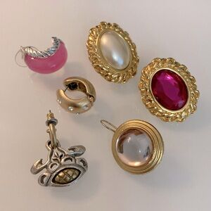 Vintage Lot Signed Single Earrings Kate Hines KJL Maeve Carr EP